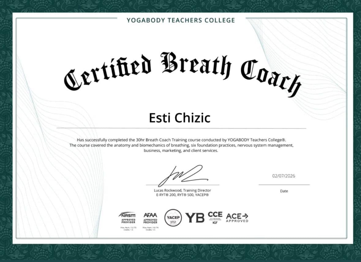certified breath coach Esti chizic