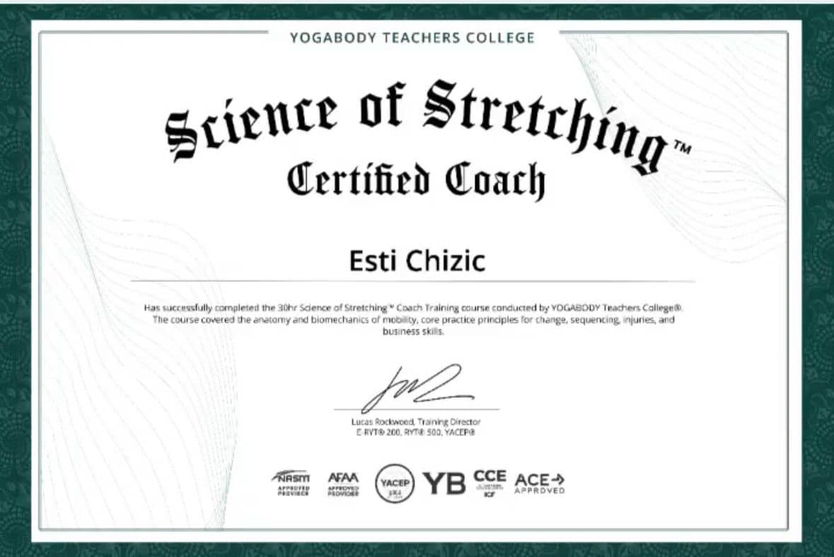 science of stretching certified esti chizic
