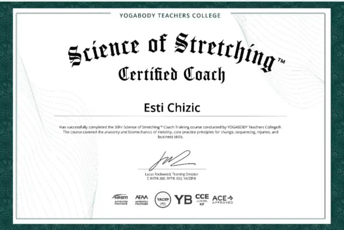 science of stretching certified esti chizic